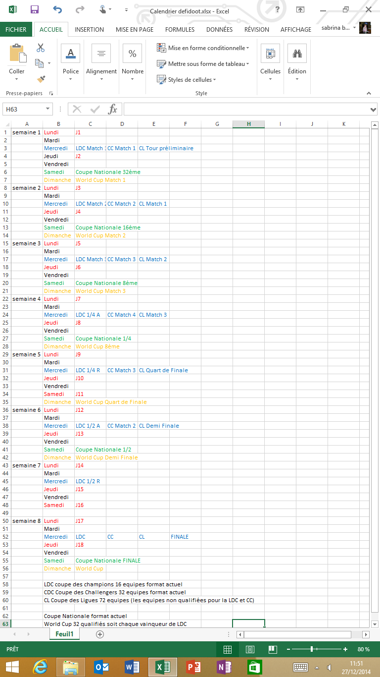 Calendrier