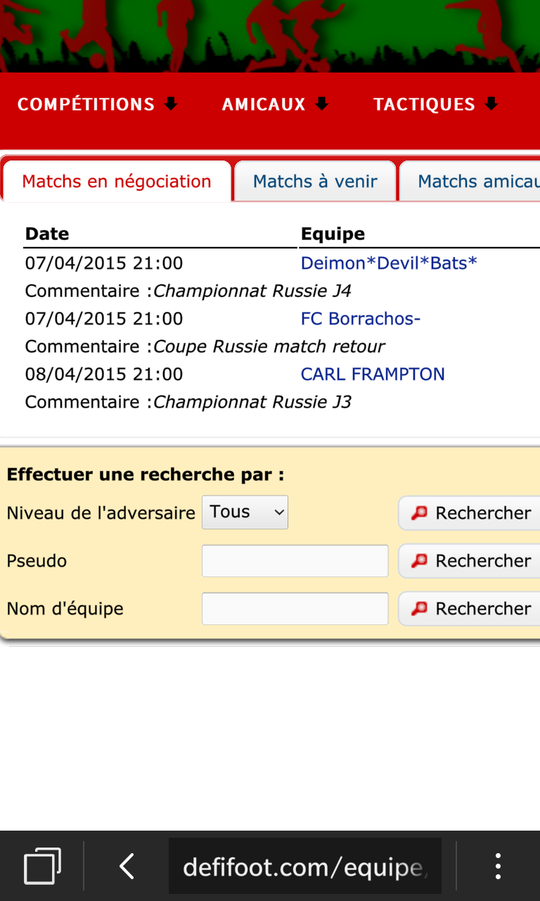 Tout mes match on été proposé toujours pas accepter
