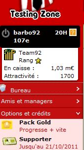 Le PG sur mon compte TZ