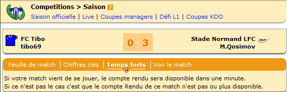Ce  match est le dernier match officiel que j'ai joué. Soit, je l'ai joué en avance, donc lundi, mais quand même...