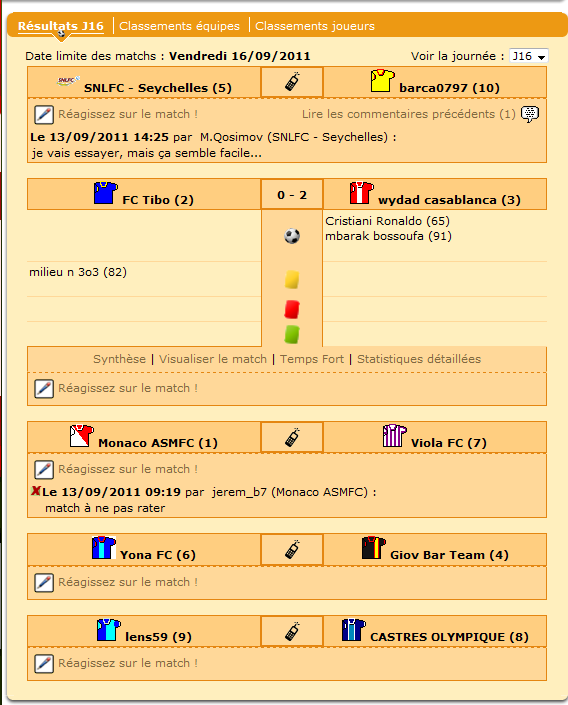 Les autres matchs de cette 16ème journée. La victoire du wydad met la pression sur le Stade !