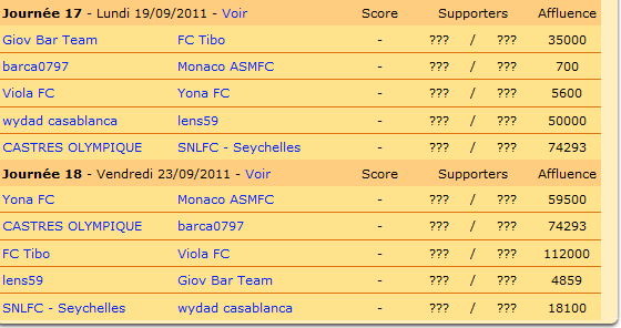 Le calendrier.