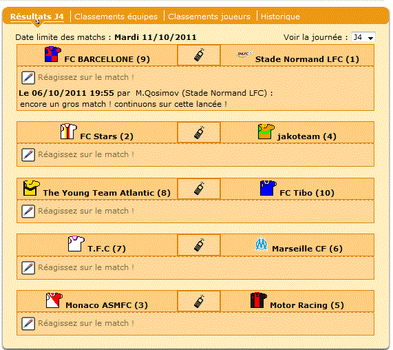 Le programme de la J4.