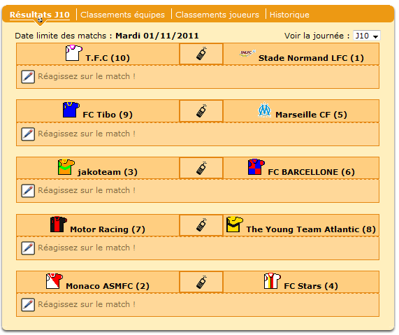 La 10ème journée, avec un déplacement chez le T.F.C, lanterne rouge et balayé 6-1 à l'aller.