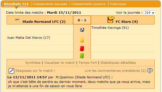 Le score final est logique, mais le but en lui-même cruel.