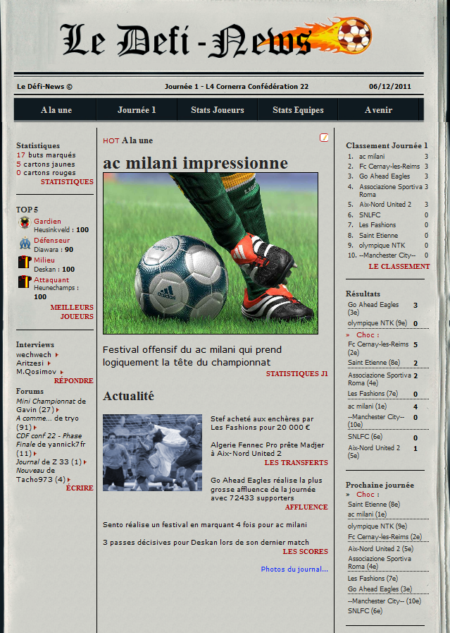 Le journal.