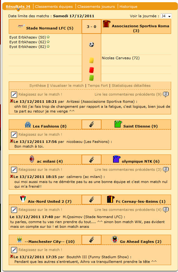 La 4ème journée.