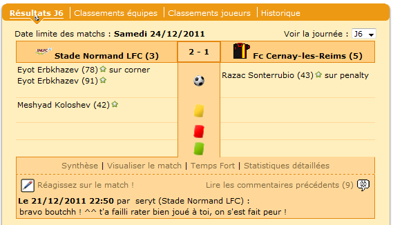 Les normands ont finalement gagnés !