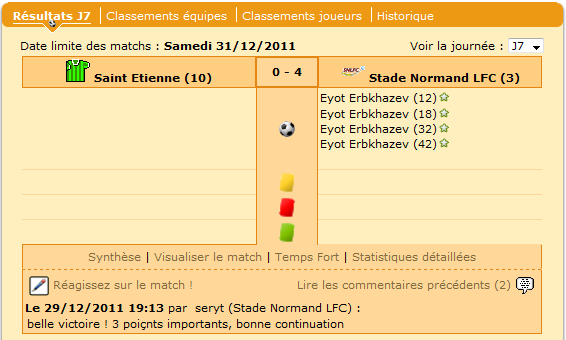 Belle victoire des normands !